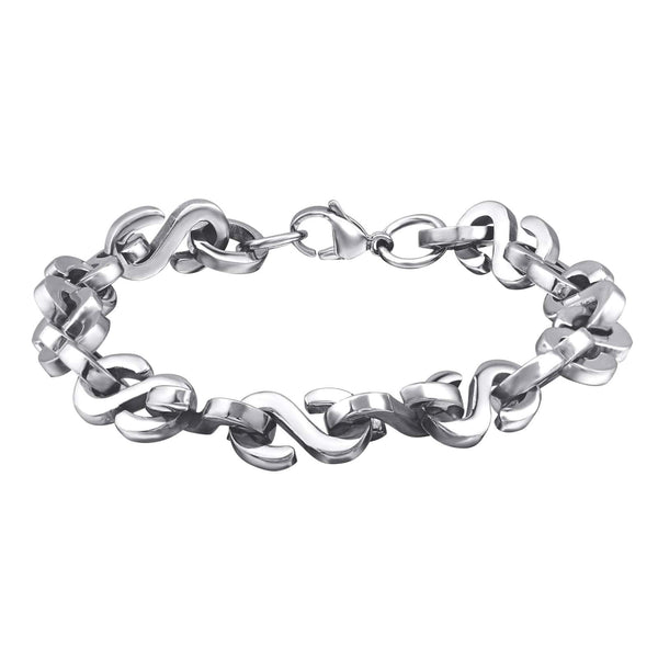 Men's 'Atlanta' High Polish Stainless Steel Chain Bracelet
