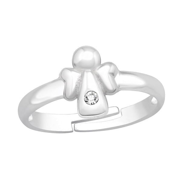 Children's Sterling Silver Adjustable Angel Ring