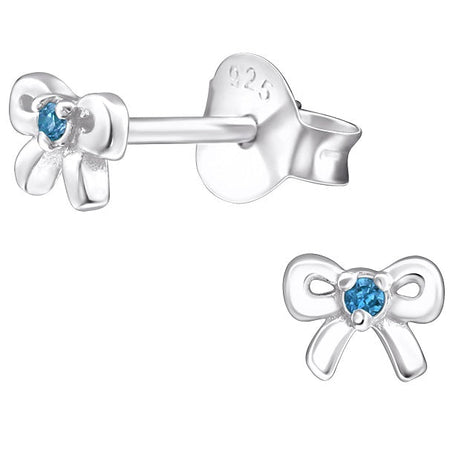 Children's Sterling Silver 'Sapphire Blue Crystal Star' Stud Earrings