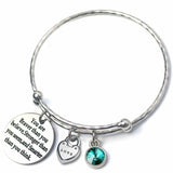 Adults/Teenagers 'May Birthstone with Inspirational Quote' Adjustable Bangle