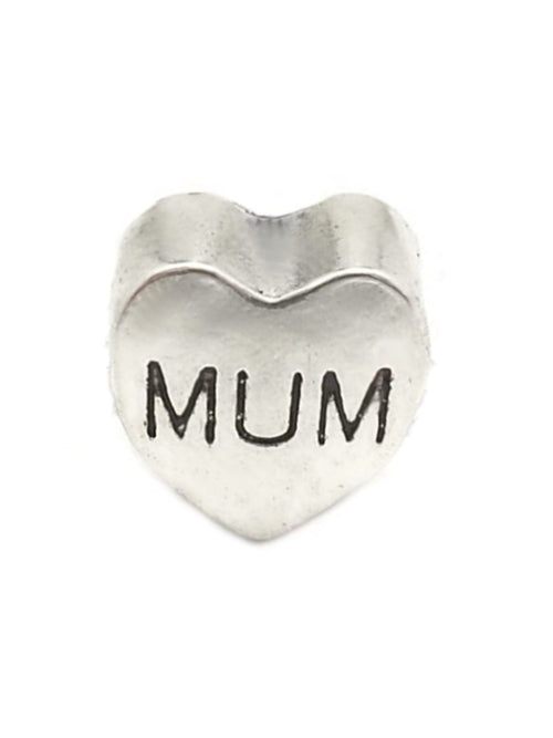 silver mum heart charm fists pandora