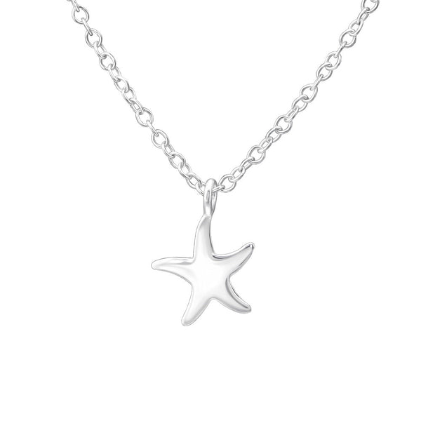 Children's Sterling Silver Starfish Pendant Necklace