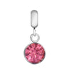 Children's 'October Birthstone' Pink Rose Coloured Crystal Drop Charm