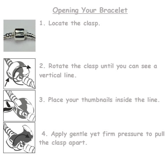 Adult's 'April Birthstone' Diamond Coloured Crystal Silver Plated Charm Bead Bracelet