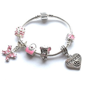 Silver Plated Snap Clasp Bracelet For Slide On/Off Charms and Beads
