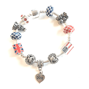 Adult's 'Star of David' Silver Plated Charm Bead Bracelet