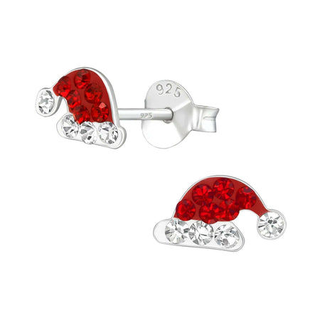 Children's Sterling Silver Christmas Rudolph Reindeer Stud Earrings
