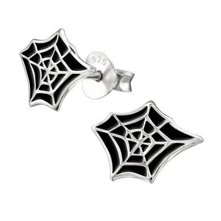 Children's Sterling Silver Set of 3 Pairs of Spooky Halloween Themed Stud Earrings