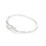 Liberty Charms 925 Sterling Silver Plated Designer Inspired Contemporary 'Tear Drop' Bangle/Bracelet