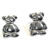 Children's Sterling Silver Teddy Bear Stud Earrings
