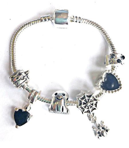 Children's Sis 'Magical Unicorn' Silver Plated Charm Bead Bracelet