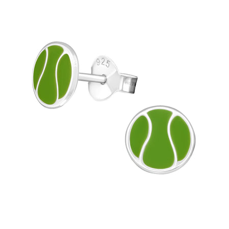 Children's Sterling Silver Gymnastics Girl with Green Leotard  Stud Earrings