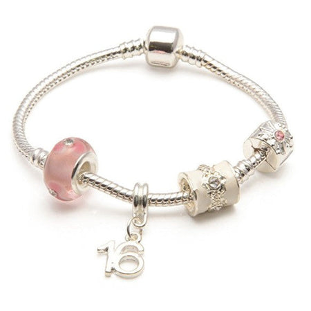 Teenager's 'Midnight Cocktails' Age 13/16/18 Silver Plated Charm Bead Bracelet