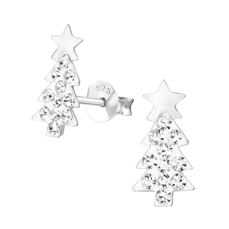 Children's Sterling Silver Christmas Santa Hoop Earrings