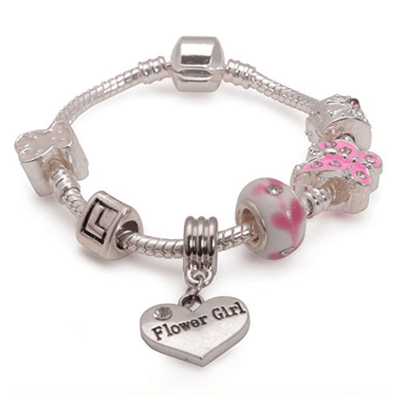 Children's Sterling Silver 'Rose Pink Crystal Heart' Pendant Necklace