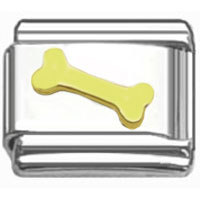 Stainless Steel 9mm Shiny Link with Yellow Bag for Italian Charm Bracelet