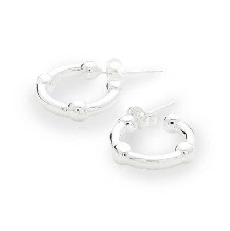 925 Sterling Silver Plated Designer Inspired 'Hoop La' Hoop Earrings