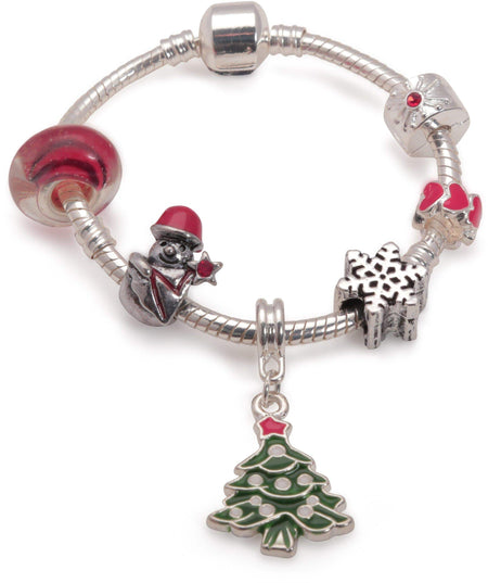 Children's 'Best Friend Christmas Dream' Silver Plated Charm Bracelet