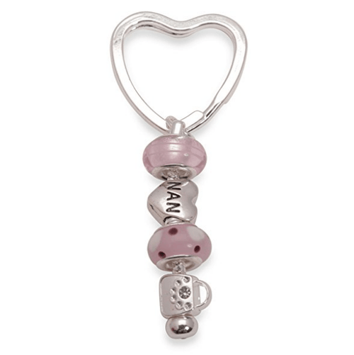 pink nan keyring in our nan bracelet and nan jewellery collection