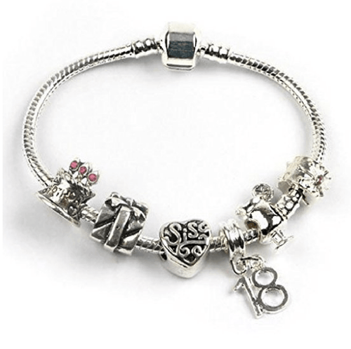 sister 18th birthday sister bracelet with charms and beads