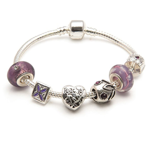 teacher gift idea 'Purple Haze' charm bracelet
