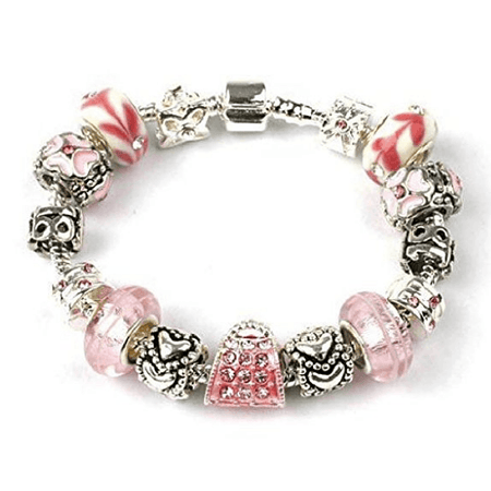 Teenager's 'It's My Birthday' Age 13/16/18 Pink Braided Charm Bead Bracelet